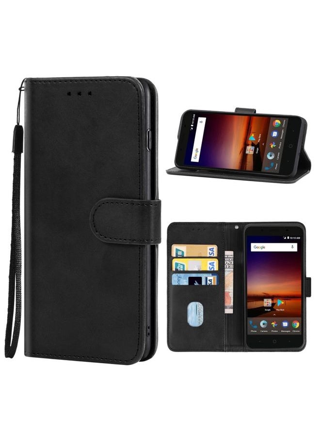 HuHa Case Cover Leather Phone Case For ZTE Tempo X / Vantage Z839 / N9137(Black) 
