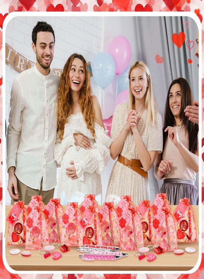 Tosstuki 36 Sets Valentine Appreciation Gifts for Employees Coworkers Valentine Team Staff Gifts Bulk Include Ballpoint Pens Heart Keychain Pin Inspirational Greeting Card and Organza Bags - Image 5