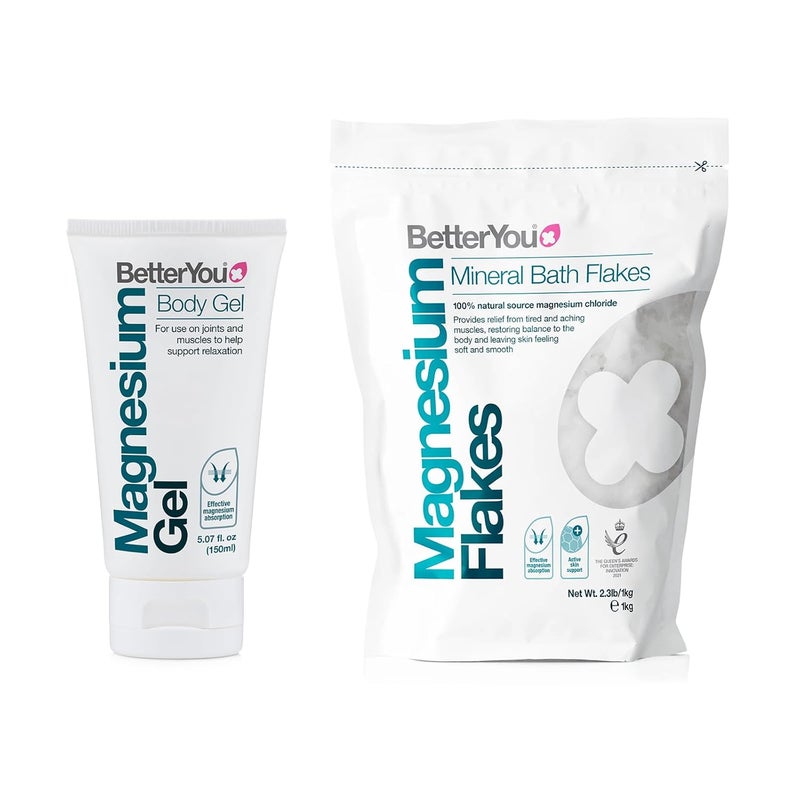 BetterYou باقة فليكس الأصلي من بيتر يو مع جل المغنيسيوم وملح الاستحمام ومرطب الجسم لتهدئة العضلات المتعبة 2 قطعة - Image 1