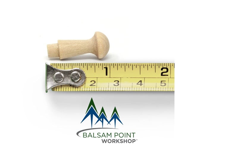 Balsam Point Workshop 1-Inch Miniature Mini Unfinished Small Wood Shaker Pegs Paint or Stain for Crafts Includes Tenon Length of 3/16-Inch (25-Pack) - Balsam Point Workshop - Image 4