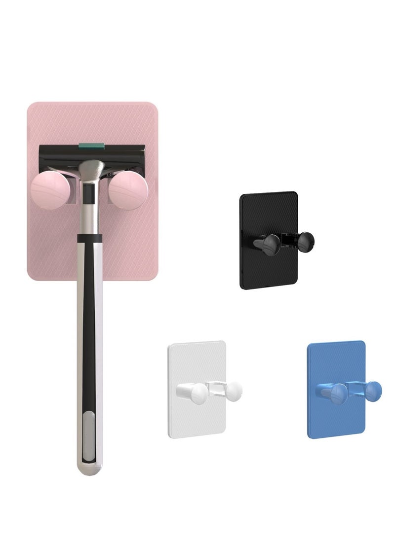 8 Piece Waterproof Shower Shaver Holder Self-Adhesive Adjustable Wall Hook for Bathroom and Kitchen Use - Image 1