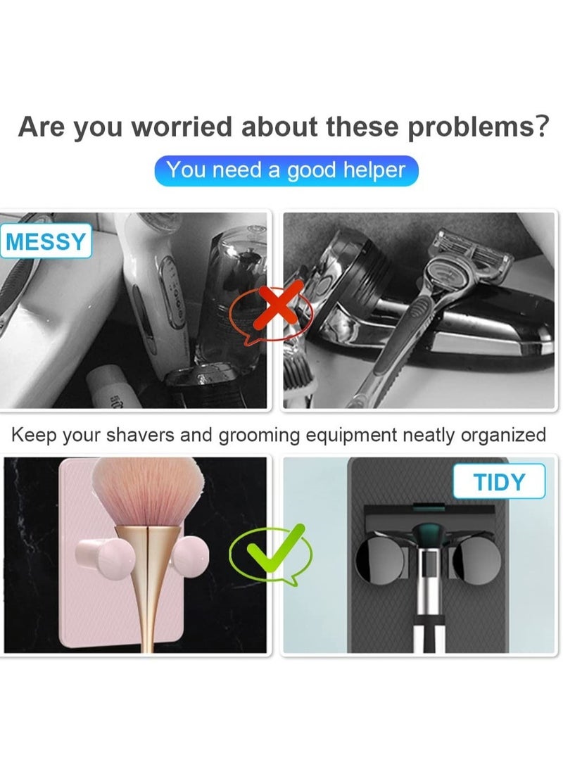 8 Piece Waterproof Shower Shaver Holder Self-Adhesive Adjustable Wall Hook for Bathroom and Kitchen Use - Image 4
