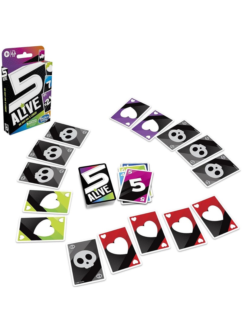 Alive - Five Alive Card Game, Quick Game for Kids and Families, Easy to Learn Family Game from 8 Years+, 5 Alive Card Game for 2-6 Players - Image 1