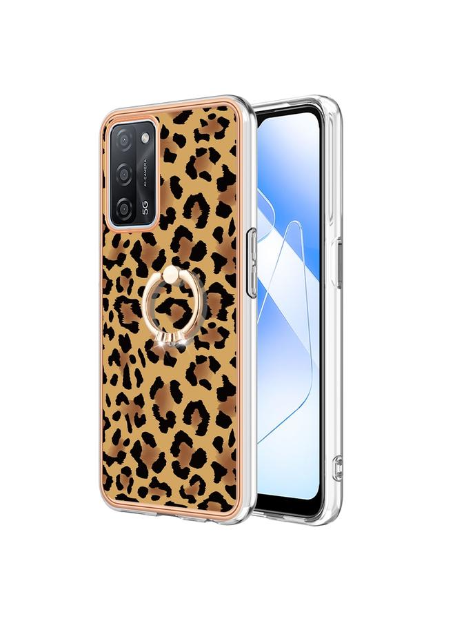 S-TOP Case For OPPO A55 5G / A53s 5G / A54 4G Electroplating Dual-side IMD Phone Case with Ring Holder - Image 2