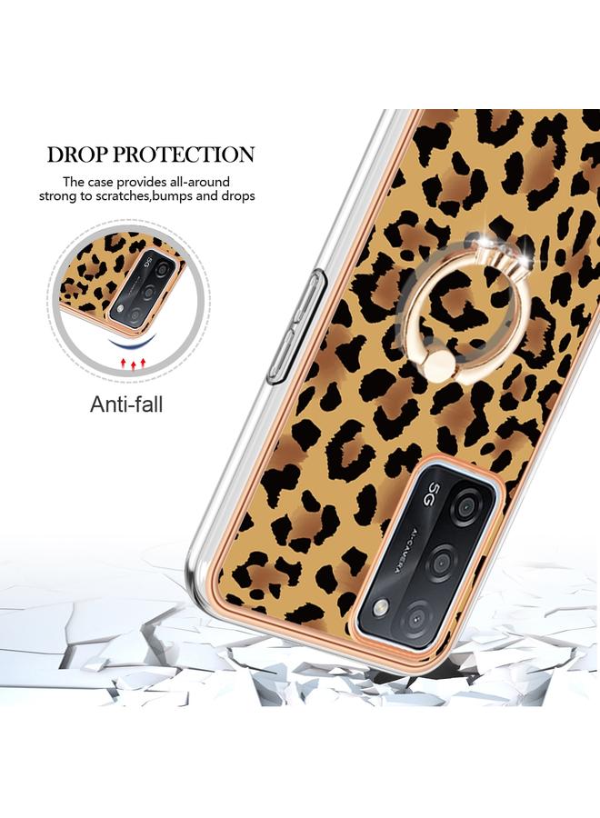 S-TOP Case For OPPO A55 5G / A53s 5G / A54 4G Electroplating Dual-side IMD Phone Case with Ring Holder - Image 4