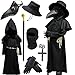 Wakejoy Plague Doctor Costume for Kids 7 in 1 Set Halloween Costumes for Boys Girls Halloween Outfit Medium130 - Image 2