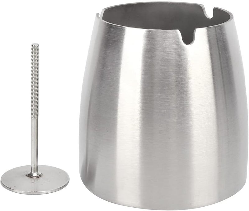 مطفأة سجائر من الفولاذ المقاوم للصدأ مضادة للرياح مع حامل قابل للإزالة بتصميم ذهبي أنيق للاستخدام الداخلي والخارجي - Image 2