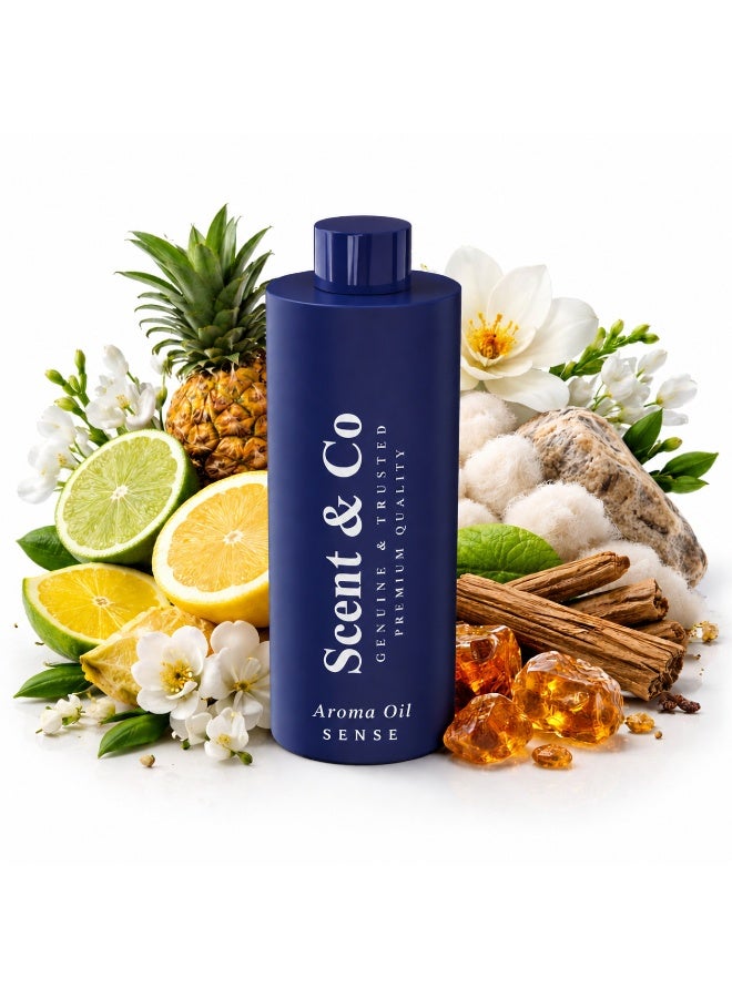 Scent & Co SENSE Aroma Oil Diffuser 500ML UK Crafted & UAE Made Fragrance with Bergamot, Nectarine, Jasmine, Freesia, Amber & Sandalwood, Breeze of Joy for Homes, Offices, Hotels & Spas in Dubai & Abu Dhabi - Image 1