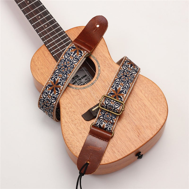 Langting Embroidered Ukulele Strap Ukulele Crossbody Strap ukulele Ukulele Strap(Embroidery one, Ukulele applies) - Image 3
