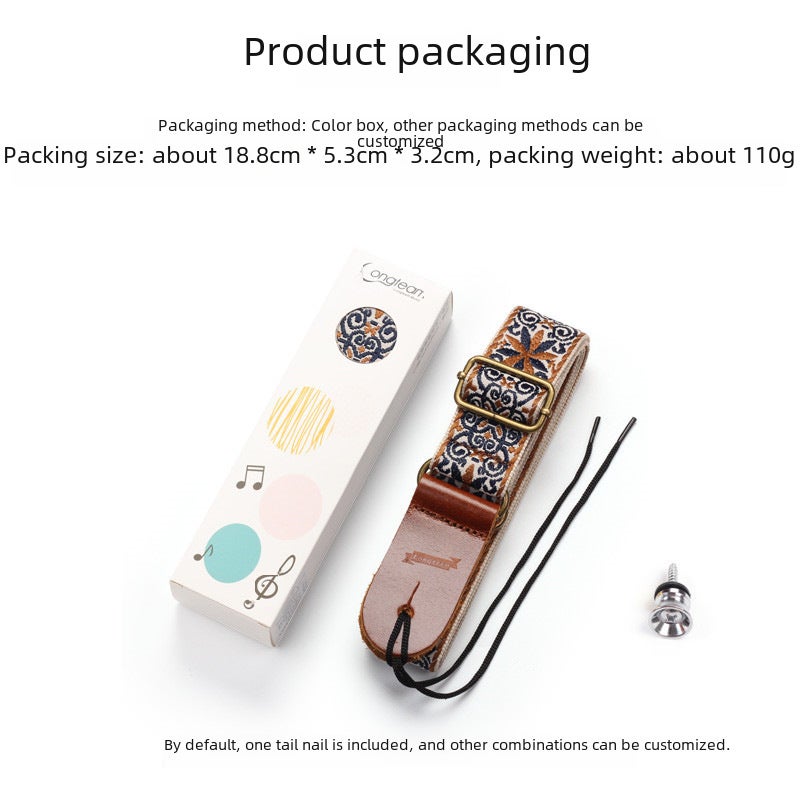 Langting Embroidered Ukulele Strap Ukulele Crossbody Strap ukulele Ukulele Strap(Embroidery one, Ukulele applies) - Image 5