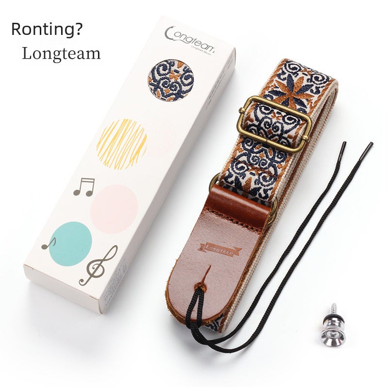 Langting Embroidered Ukulele Strap Ukulele Crossbody Strap ukulele Ukulele Strap(Embroidery one, Ukulele applies) - Image 2