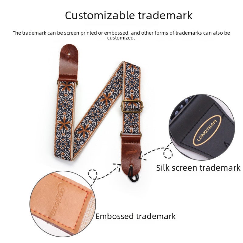 Langting Embroidered Ukulele Strap Ukulele Crossbody Strap ukulele Ukulele Strap(Embroidery one, Ukulele applies) - Image 4