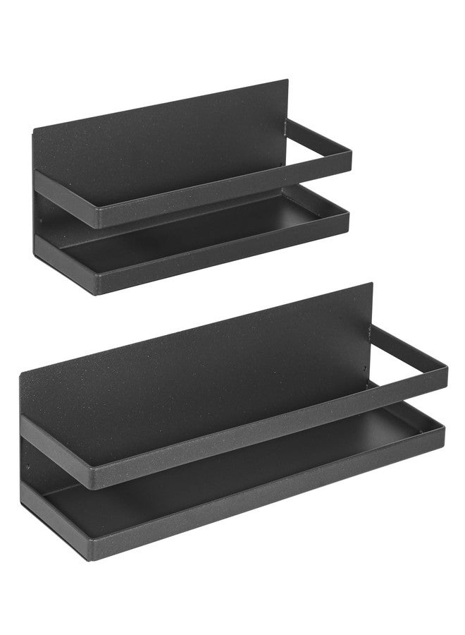 رف توابل كبير من Uten للثلاجة، عبوة من قطعتين من الرفوف المغناطيسية القوية، منظم ثلاجة متحرك للمطبخ لحفظ التوابل والبرطمانات - Image 1