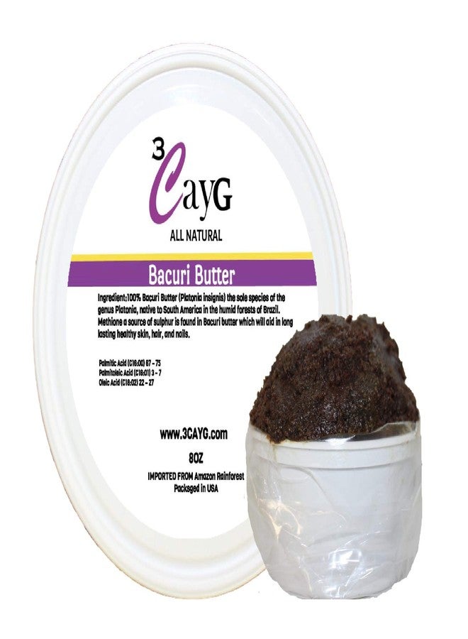 3CayG 8oz Bacuri Butter Raw Unrefined for Skin and Hair Nourishment - Image 1
