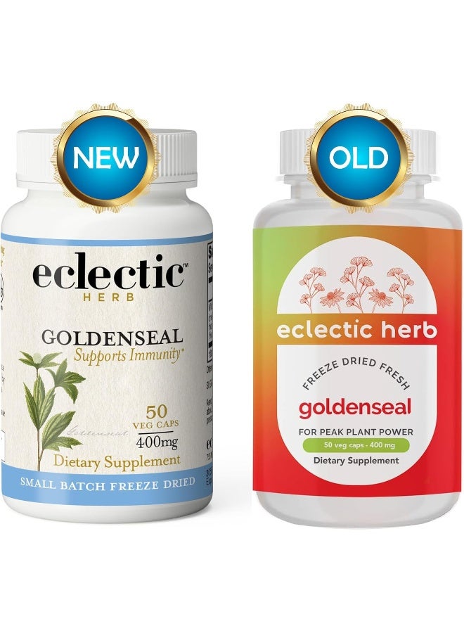 Eclectic Goldenseal Root 400 Mg Fduv, Blue, 50 Count - Image 2