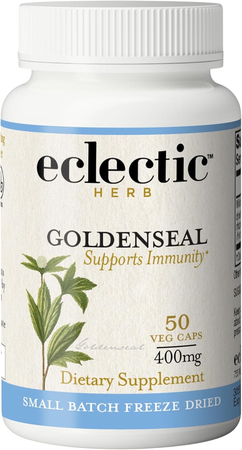 Eclectic Goldenseal Root 400 Mg Fduv, Blue, 50 Count - Image 1