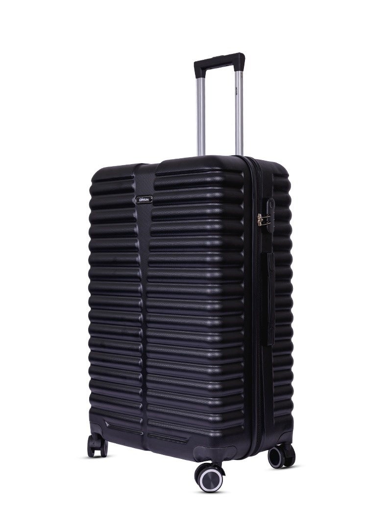 MNUK Destiny Set of 2 Luggage | Cabin-20 Inch, Medium-24 Inch| Hardside Soft Handle Trolley with TSA Lock |Double 360° 4 Wheeler| Black - Image 2