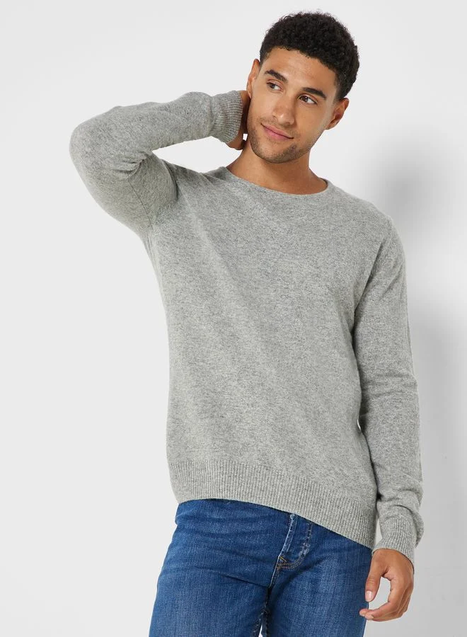Seventy Five Texture Knit Crew Neck Sweater