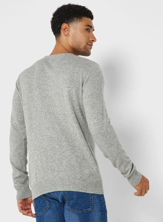 Seventy Five Texture Knit Crew Neck Sweater