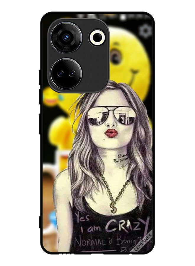Covernex Protective Case Cover For Tecno Camon 20 Yes I Am Crazy Normal Is Boring - Image 1