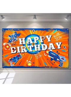 Tatuo Dart War Happy Birthday Backdrop Birthday Party Decorations Dart Theme Party Photo Background Birthday Table Decorations For Kids Boys Birthday Party  - Image 1