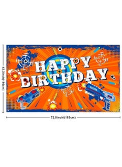 Tatuo Dart War Happy Birthday Backdrop Birthday Party Decorations Dart Theme Party Photo Background Birthday Table Decorations For Kids Boys Birthday Party  - Image 3