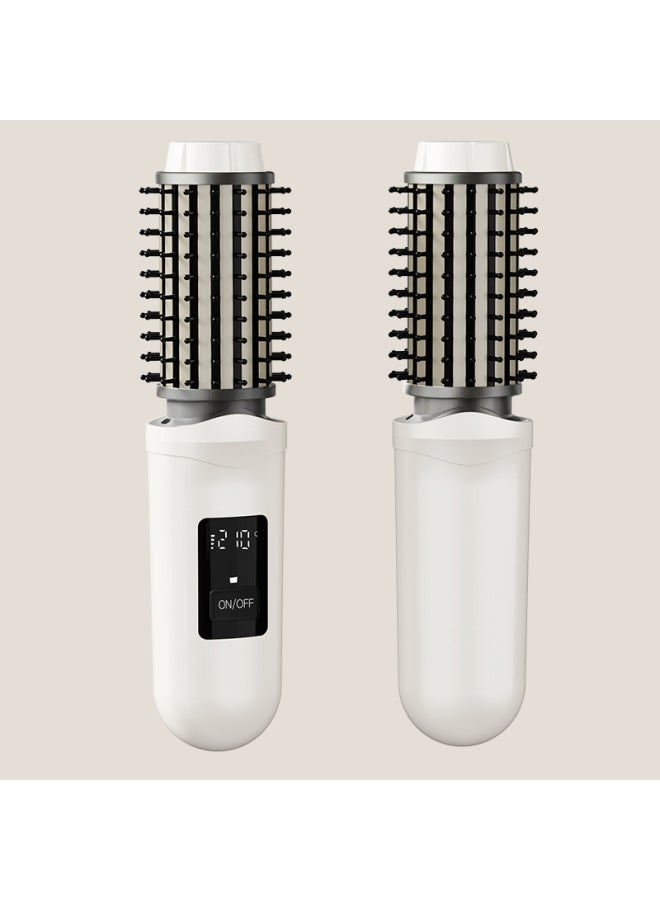 Curling Comb, Electric Wireless Hair Straightening Comb, Two-in-one Negative Ion Hair Curling Wand, Large Wave Hair Iron