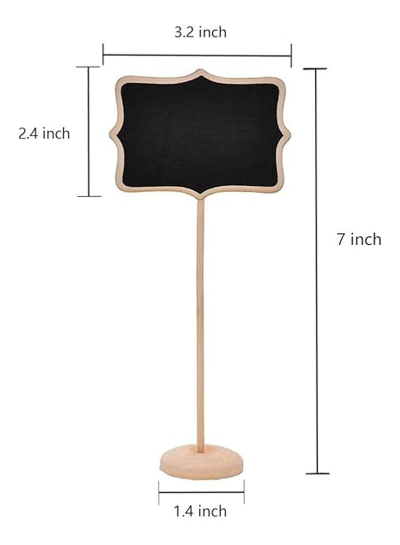 general 15 Pack 2.36 x 3.35inches Wood Mini Chalkboard Signs with Support Easels, Place Cards, Small Rectangle Chalkboards for Weddings, Birthday Parties and Special Event Decorations  - Image 4
