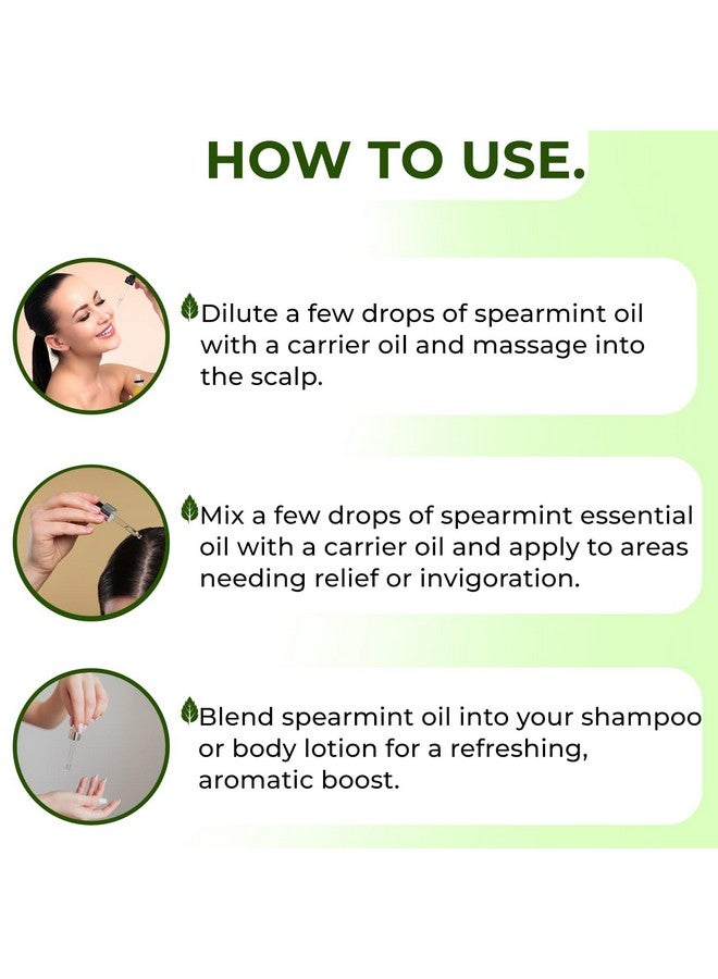 MNT Spearmint Essential Oil 100% Pure, Natural & Undiluted Therapeutic Grade Oil For Hair, Skin, Body & Aromatherapy (15Ml) - Image 5