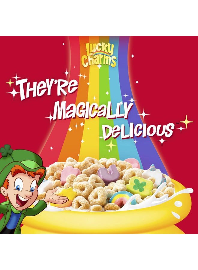 Lucky Charms Gluten Free Cereal with Marshmallows, Limited Edition Jumbo Rainbows, Kids Breakfast Cereal, Made with Whole Grain, Large Size, 14.9 oz - Image 2