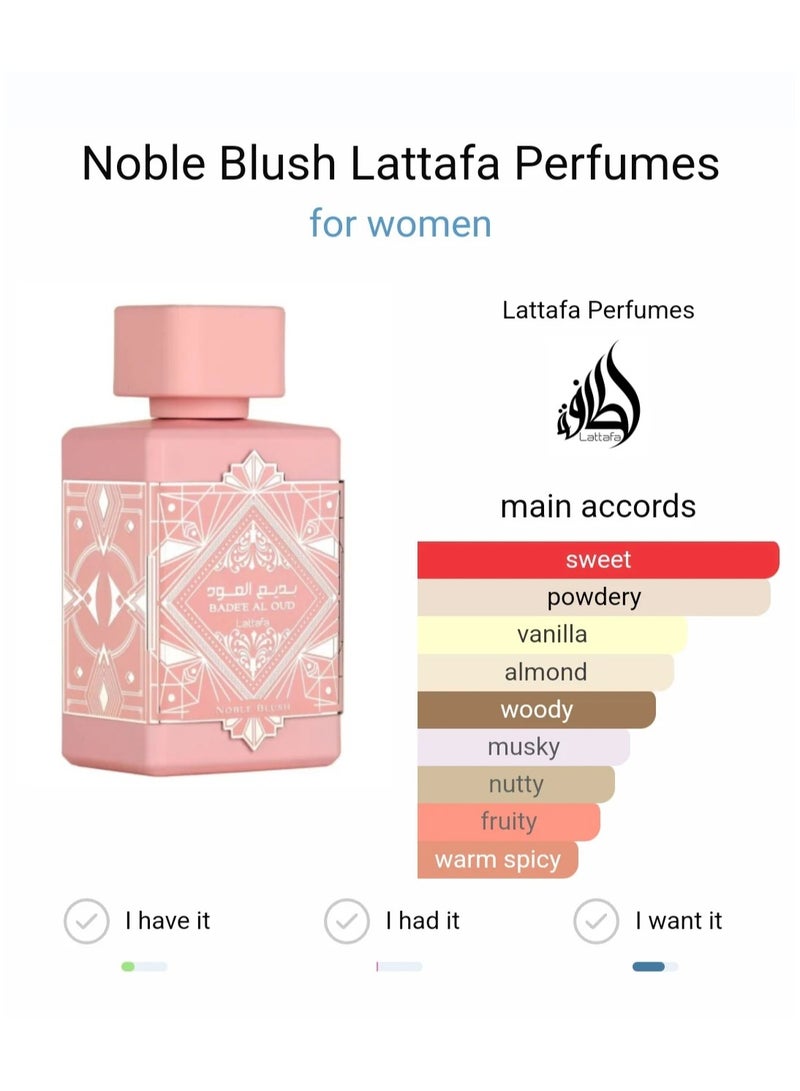 Lattafa Badee' Al Oud Noble Blush Eau de Parfum for Women ( inspired by Good Girl ) - 100 ml  - Image 5