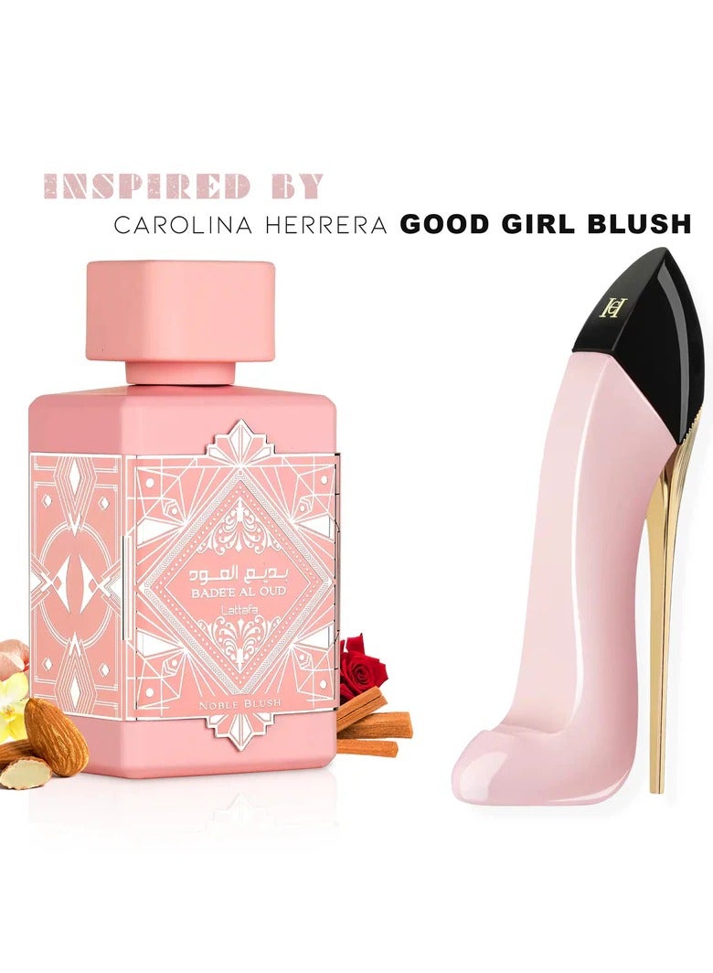 Lattafa Badee' Al Oud Noble Blush Eau de Parfum for Women ( inspired by Good Girl ) - 100 ml  - Image 2