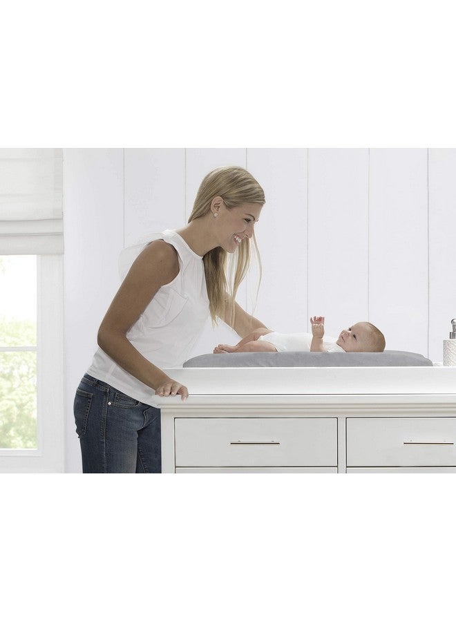 Delta Children Contoured Changing Pad with Plush Cover, Grey - Image 2