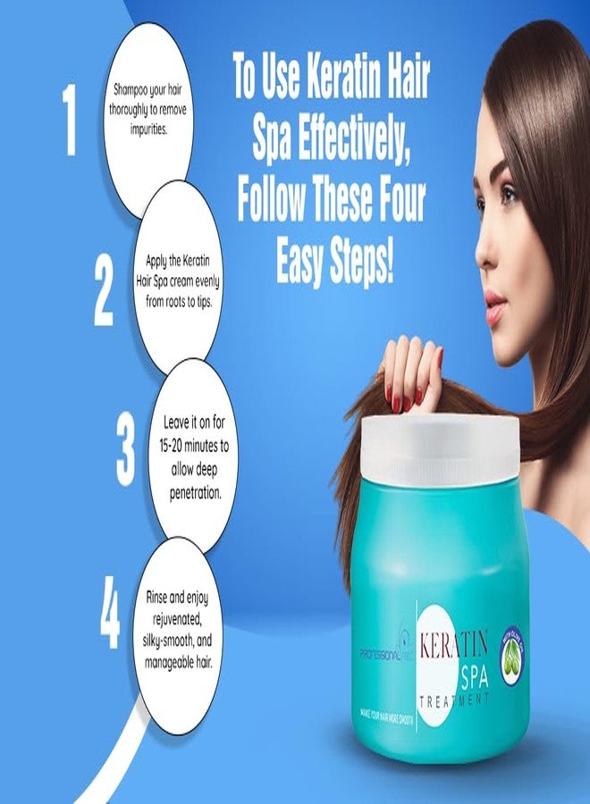 PROFESSIONAL FEEL Keratin Hair Spa Bath Cream Treatment, Total Hair Solution (500 G) - Image 4