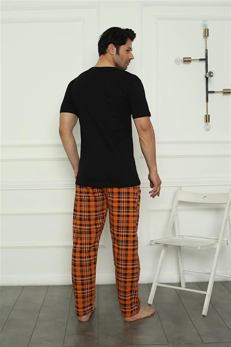 اكبينيز Men's Combed Cotton Pajama Set 6836