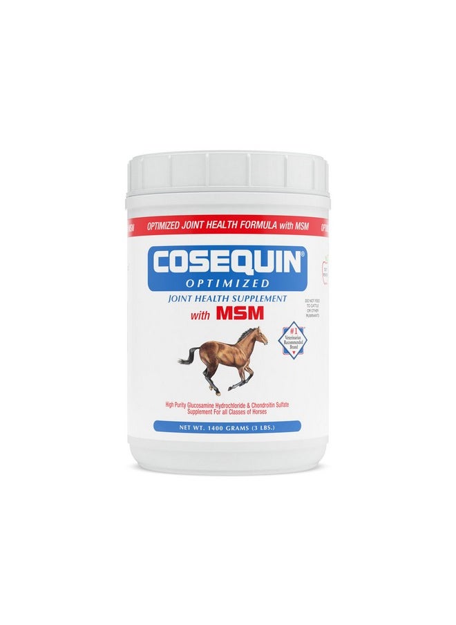 Nutramax Laboratories Nutramax Cosequin Optimized with MSM Joint Health Supplement for Horses - Powder with Glucosamine and Chondroitin, 1400 Grams  - Image 1