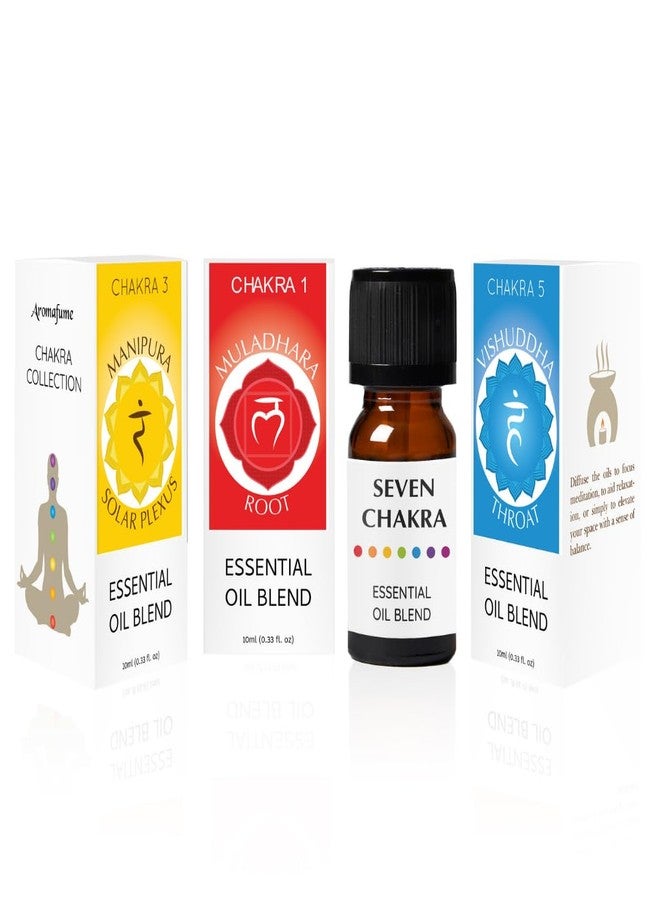 Aromafume Solar Plexus Chakra, Root Chakra, Throat Chakra Essential Oil Diffuser Blends by Aromafume | 3 x 10ml/0.33 fl oz| Aromatherapy Oils for Chakra Balance | Chakra Incense for Meditation, Yoga, Reiki - Image 1