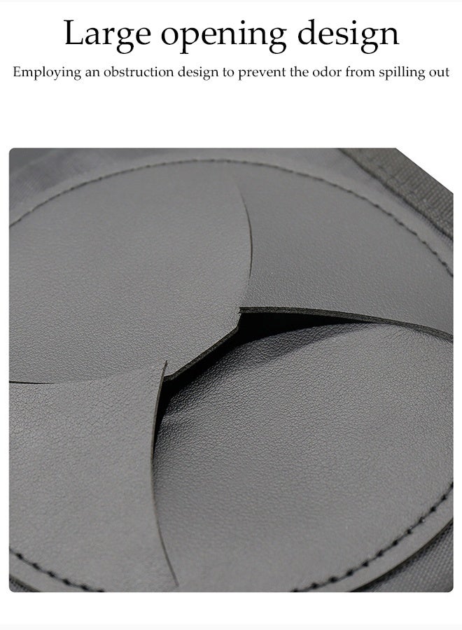 DUNISO Car Trash Can，Portable Foldable Trash Can with Lid and Storage Pockets，Multipurpose Waterproof Car Garbage Bin with Storage Pockets, for Car & SUV & Truck,Black - Image 4