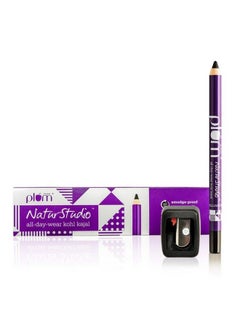 Plum Bundle Of Natur Studio All Day Wear Kohl Kajal With Sharpener Matte Finish Black 1.2G  - Image 2