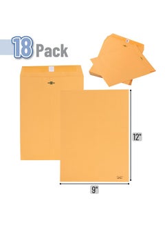 Mr. Pen Clasp Envelopes18 Pack 9X12 Brown Kraft Letter Size Envelopes Brown Envelopes Document Envelope Clasp Kraft Envelopes Clasp And Gummed Closure Envelopes.  - Image 2