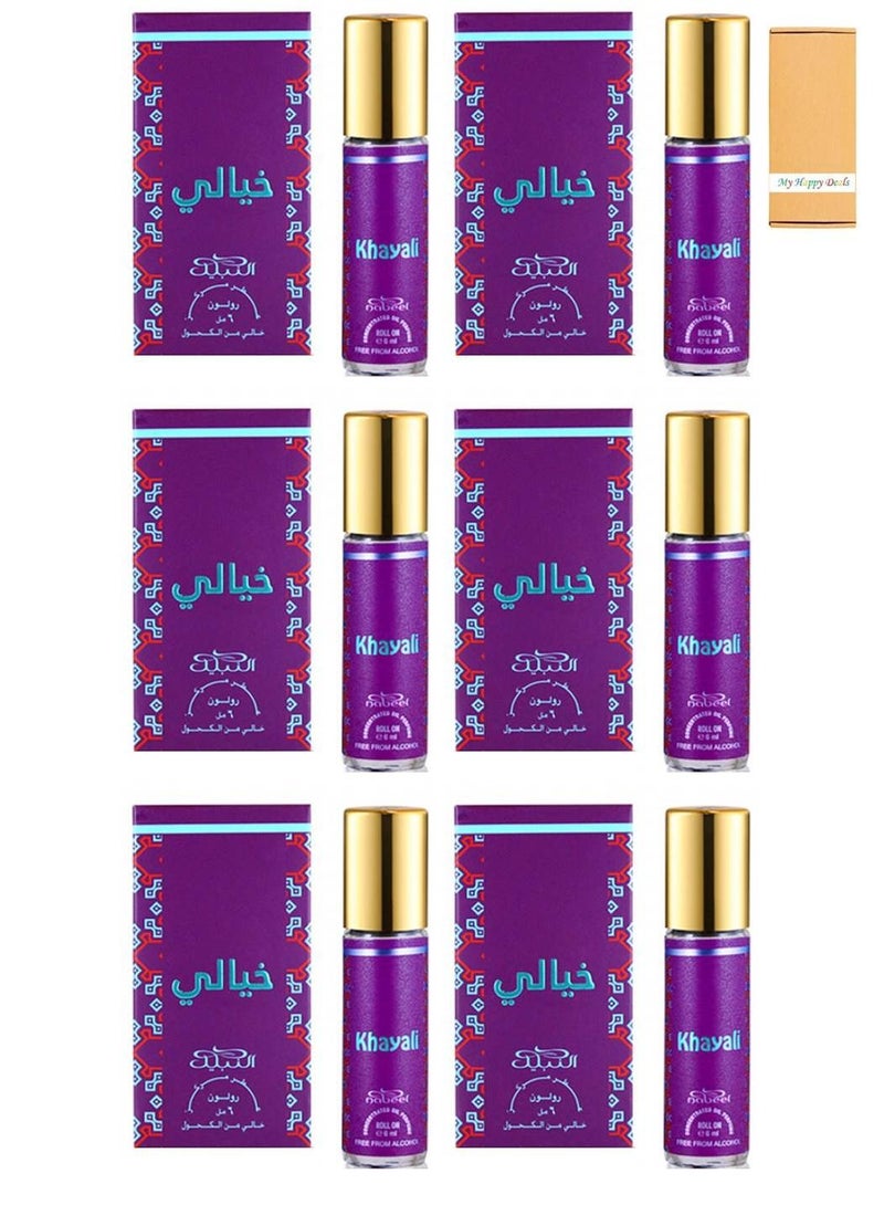 Nabeel 6 Pcs Nabeel Khayali Alcohol Free Roll On Oil Perfume 6ML - Image 1