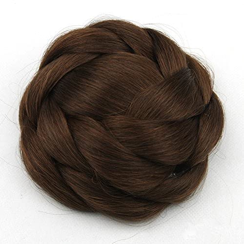 Funyn Synthentic Hair Bun Donut Braided Hair Chignon Hairpieces Accessories Large Size for Women