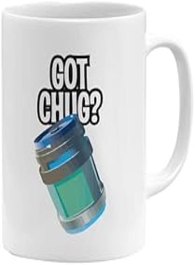 RYN RYN PRINTED DESIGN Fortnite Got Chug Printed Coffee Mug White/Black/Green 11ounce