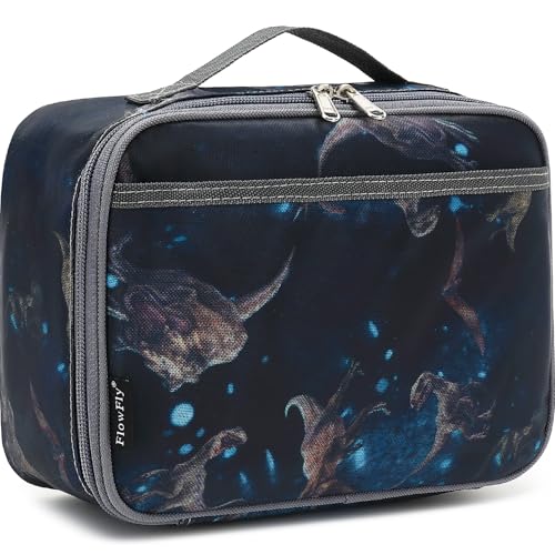 FlowFly Kids Lunch box Insulated Soft Bag Mini Cooler Back to School Thermal Meal Tote Kit for Girls Boys MyDinosaur - Image 1