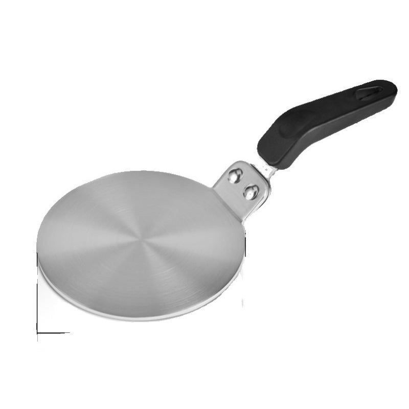 صفيحة توصيل حراري من الفولاذ المقاوم للصدأ الألماني لموقد الحث، صفيحة توصيل حراري لموقد الحث، صفيحة توصيل حراري لوعاء زجاجي لموقد الغاز، ورقة توصيل حراري كاملة (200*3.4 مم مع مقبض صفيحة توصيل حراري) - Image 1