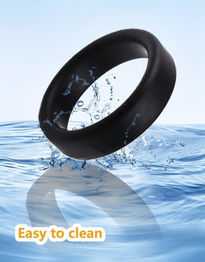 ZAYR Silicone Ring Men Sports Ring Elastic Easy Stretch Resistance Tear Resistance Exercise Ring Extended Endurance Waterproof Wear Resistant Soft Suitable for Male Sports Home (3 Piece Set ) - Image 2