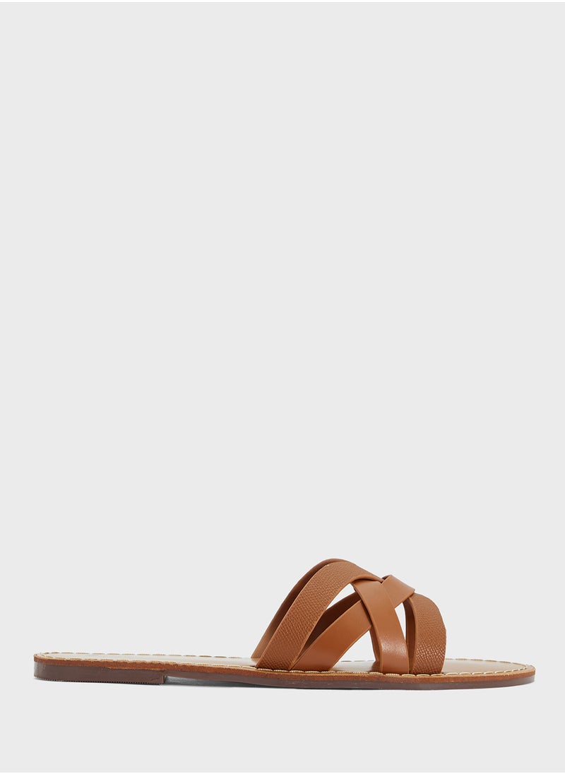 Ginger Crossover Strap Flat Sandal  - Image 1