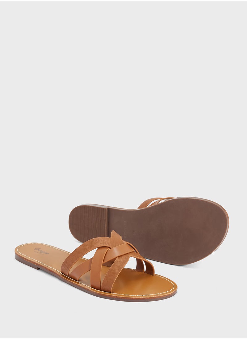 Ginger Crossover Strap Flat Sandal  - Image 3