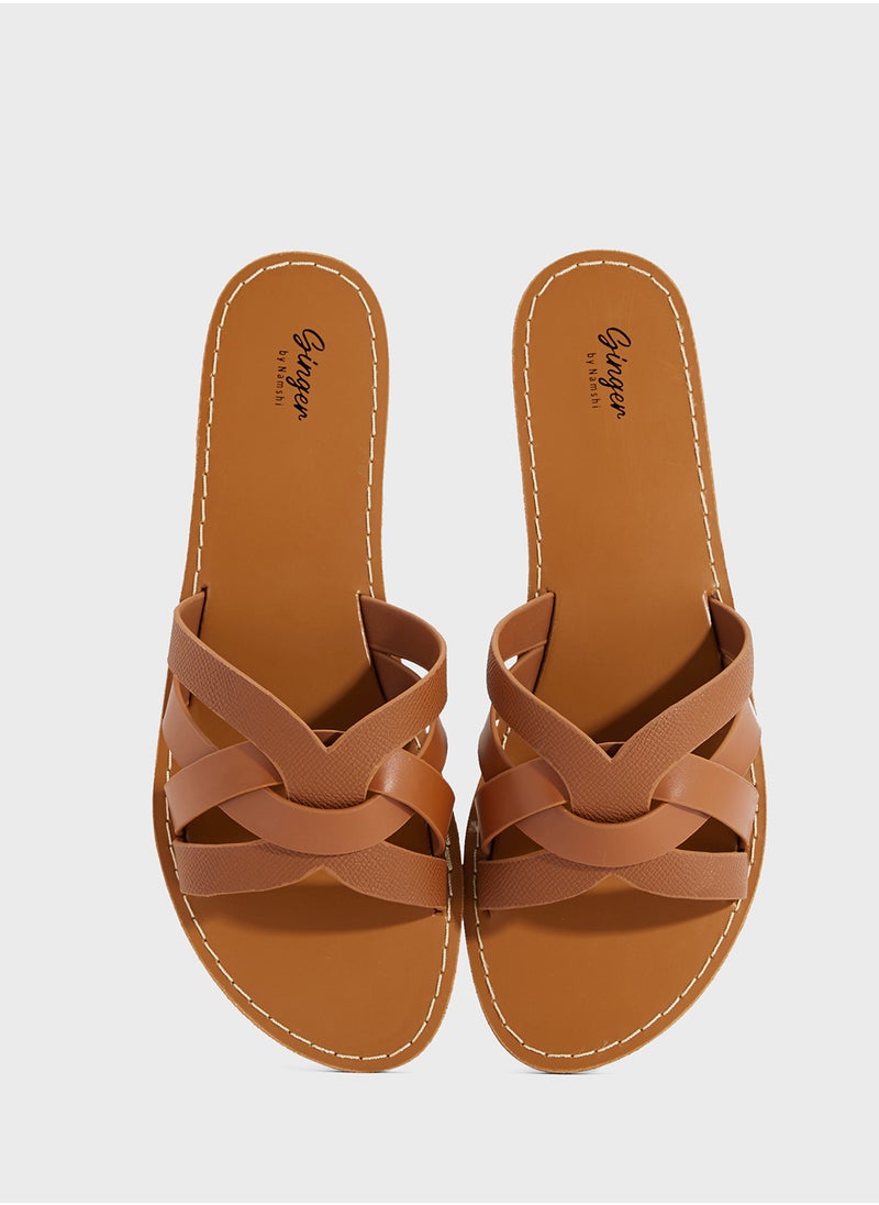 Ginger Crossover Strap Flat Sandal  - Image 4