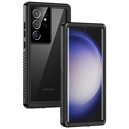 Lanhiem for Samsung S23 Ultra Phone Case, IP68 Waterproof Dustproof, Built-in Screen Protector, Rugged Full Body Shockproof Protective Cover for Samsung Galaxy S23 Ultra 5G, Black - Image 1